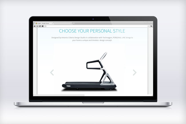 Technogym Personal Line site design