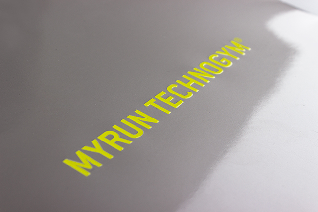 Myrun Technogym packaging e catalogue design